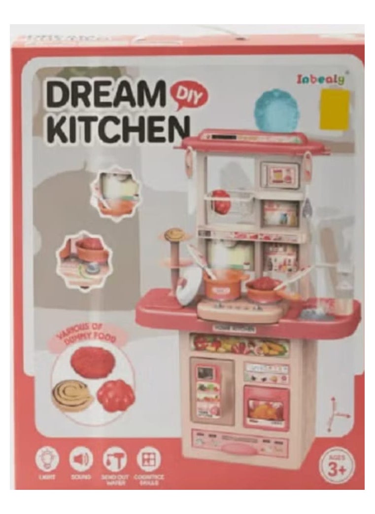 Generic - Dream Kitchen Play Set, Pretend Play for Boys Girls, Kitchen Toys with Realistic Lights and Sounds, Play Sink, Pretend Food for Kids (39 Pieces) - Image 1