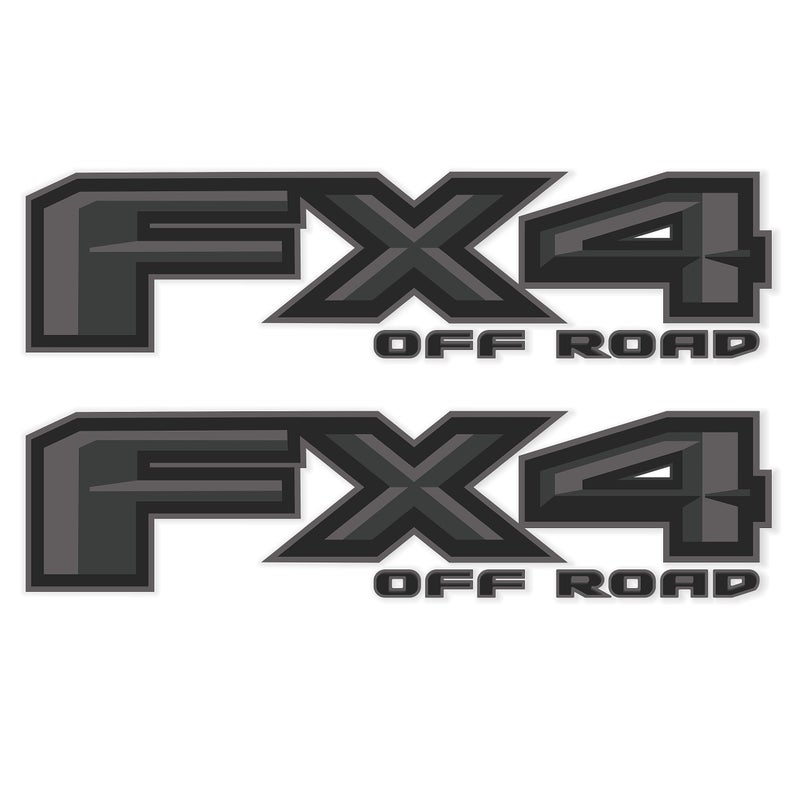 FX4 Off Road Decal Replacement Sticker F150 Bedside F Truck Super Duty F250 F350 F450 (2015-2018) (Premium Series (Black and Metallic Finish))