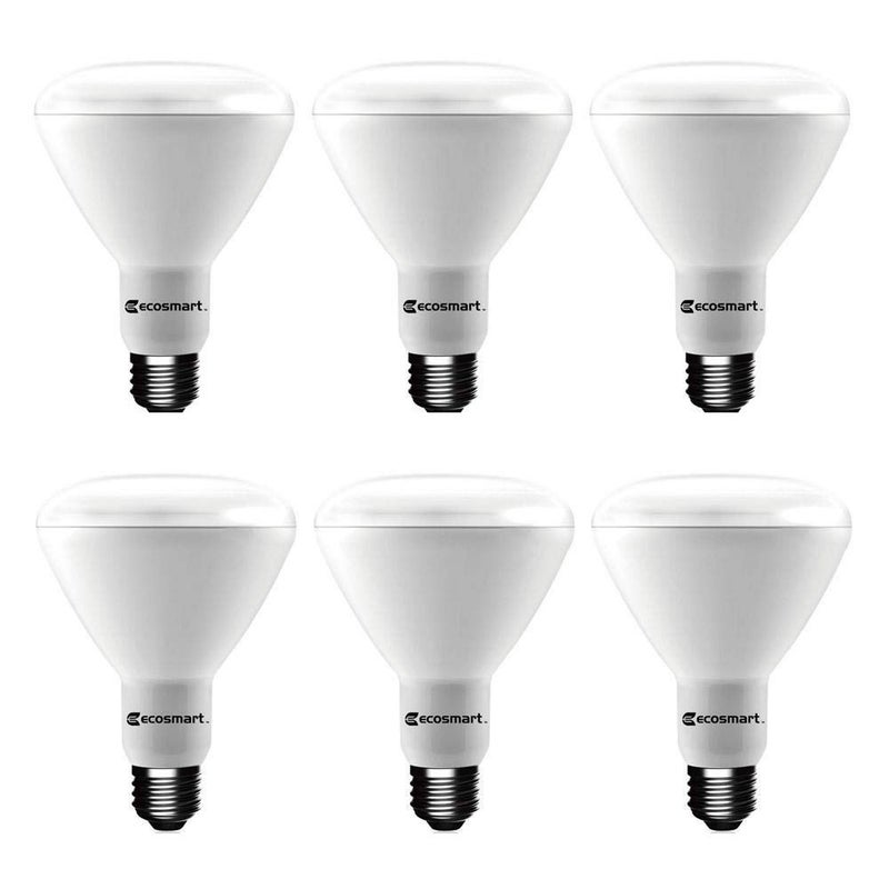 Ecosmart Bright White LED BR30 Dimmable Flood Bulb, 65W Replacement, 9 Watt, 655 Lumens - 3000K - Indoor/Outdoor Rated (6-Pack) - Image 2