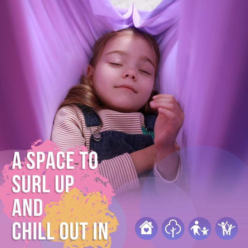 SUCHDECO Sensory Swing, Indoor & Outdoor Sensory Swing for Kids & Adults, Double Layer Therapy Cuddle Swing for Kid with Autism, Holds up to 300lbs - Image 5