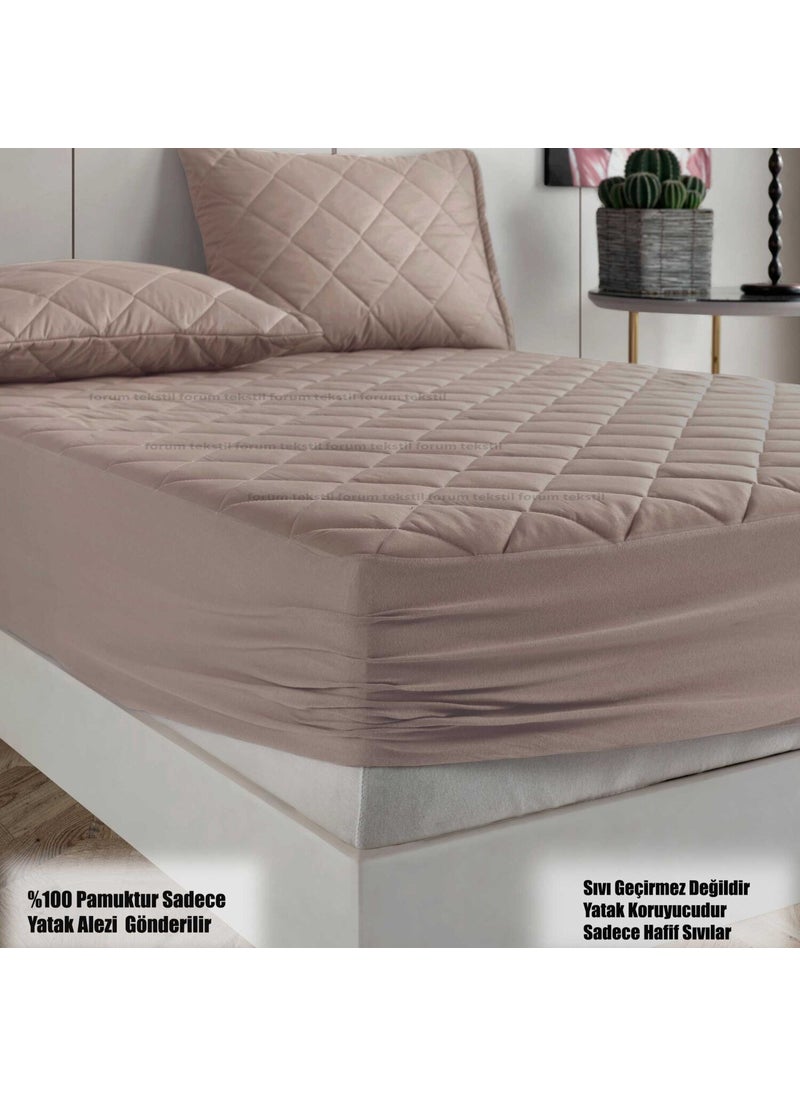 Formeya Pamukkale Mattress Mattress Brown Cotton Quilted Mattress Protector Mattress Mattress Fitted Sheet  - Image 1