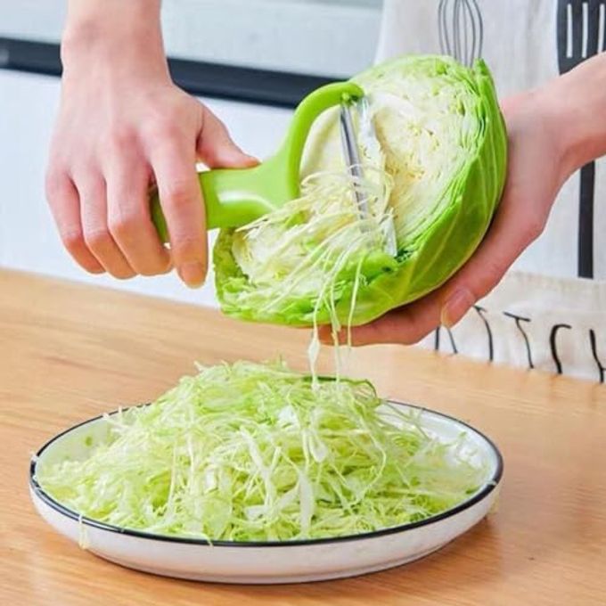 Green 18 * 12cm Cabbage Shredder,Vegetable Cutter Cabbage Slicer,Stainless Steel Fruit Vegetable Potato Peeler Graters Kitchen Must Have for Home Restaurants Kitchen Utensils and Gadgets