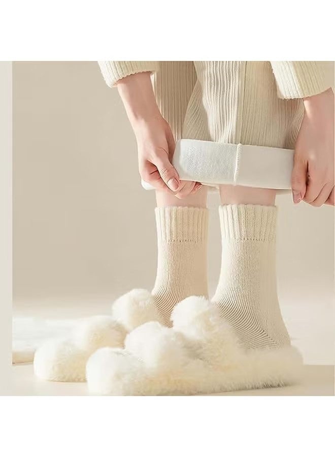 HY 3 Pairs Super Thick Wool Socks Women's Winter Fleece Socks Autumn and Winter Super Thickened Gifts for Women - Image 4