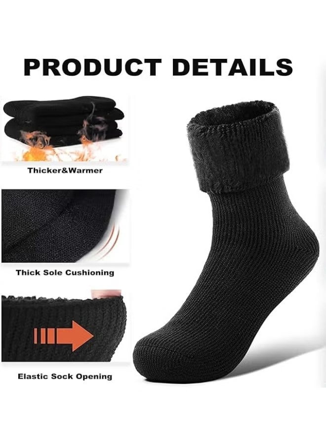 HY 3 Pairs Super Thick Wool Socks Women's Winter Fleece Socks Autumn and Winter Super Thickened Gifts for Women - Image 2