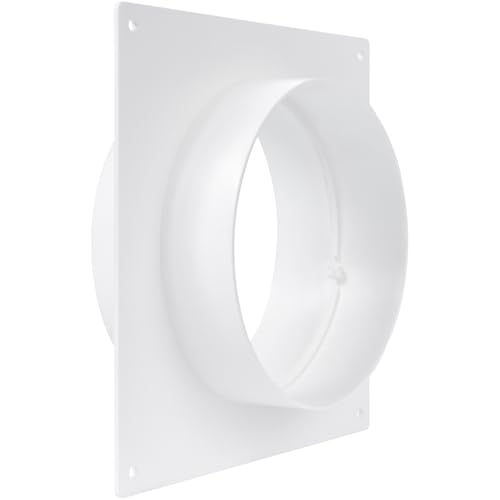 REPA MARKET 5" Inch Duct Connector Flange - Plastic Straight Pipe Flange for Heating Cooling - Inlet Outlet Ventilation System - Ducting Coupling Wall Plate - Assembly Joint (125mm) - Image 1