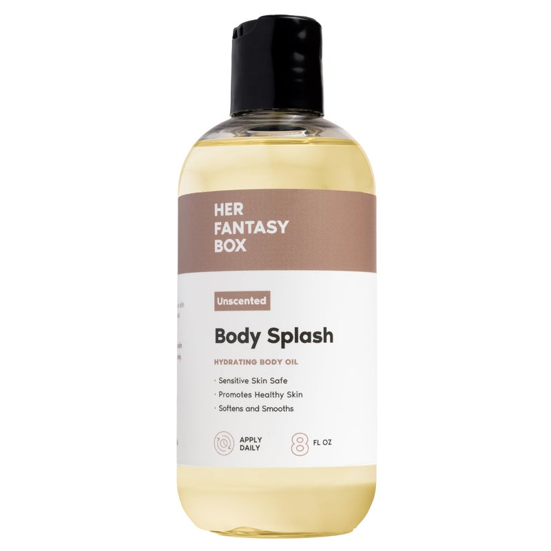 Her Fantasy Box | Body Splash Hydrating Body Oil - Moisturizing, Non-Greasy Formula for Soft, Smooth Skin - All-Natural, Lightweight & Nourishing (8 Fl Oz, Unscented) - Image 1