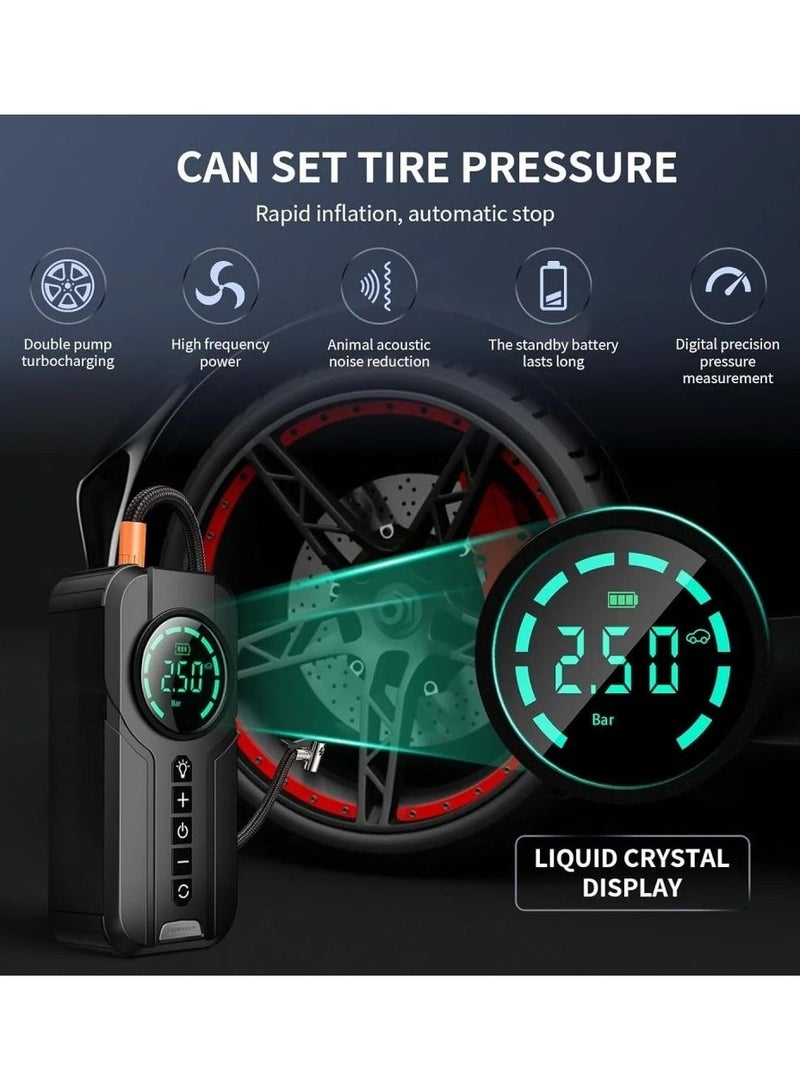 Denx DX414 6000 mAh portable car starter battery with built-in air blower - Image 4