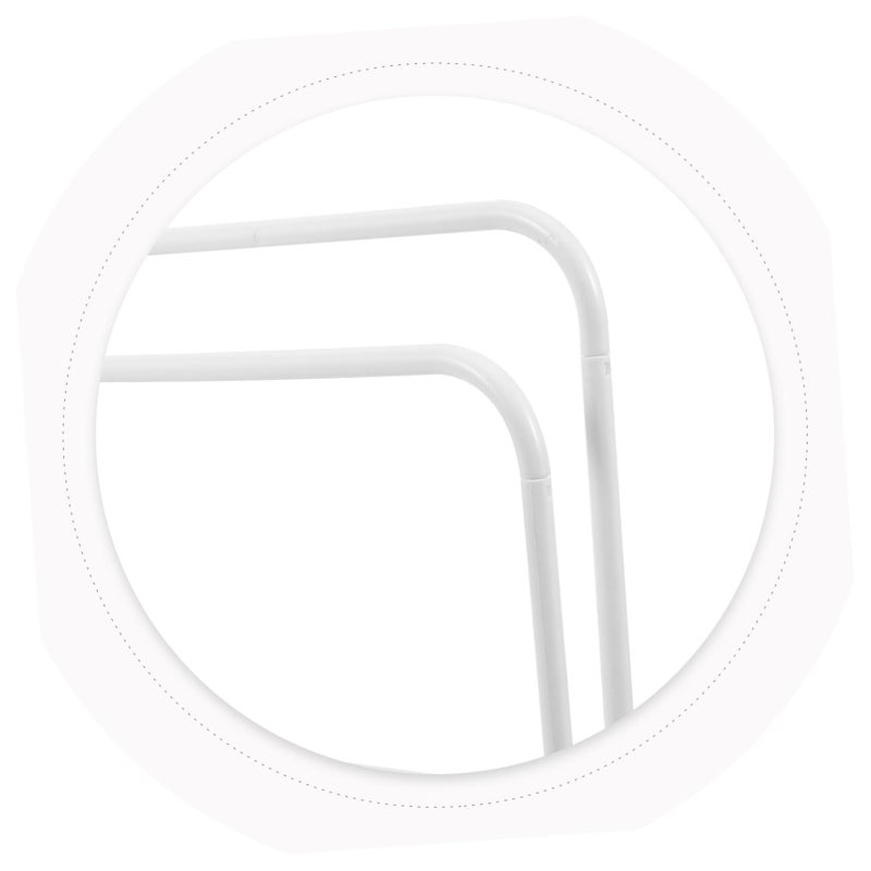 Detachable Towel Storage Rack Double Rod Design For Quick Drying Dishcloth And Sponge Kitchen Bathroom Organization Easy To Clean White - Image 5