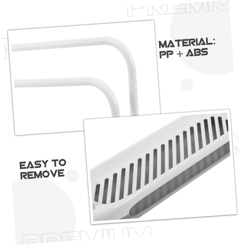 Detachable Towel Storage Rack Double Rod Design For Quick Drying Dishcloth And Sponge Kitchen Bathroom Organization Easy To Clean White - Image 4