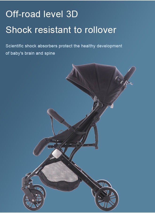 Compact Fold Stroller, Car-Seat Compatible, Lightweight Stroller with Oversized Canopy, Extra-Large Storage-Biack - pzsku/ZE3EE6555D9F47D97930EZ/45/_/1724662283/58650789-dc89-421d-a3ef-040bf4c68f05