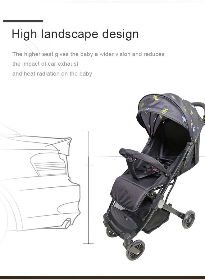 Compact Fold Stroller, Car-Seat Compatible, Lightweight Stroller with Oversized Canopy, Extra-Large Storage-Biack - pzsku/ZE3EE6555D9F47D97930EZ/45/_/1724662372/b685ebc9-05dc-4d0c-882a-b15de147de52
