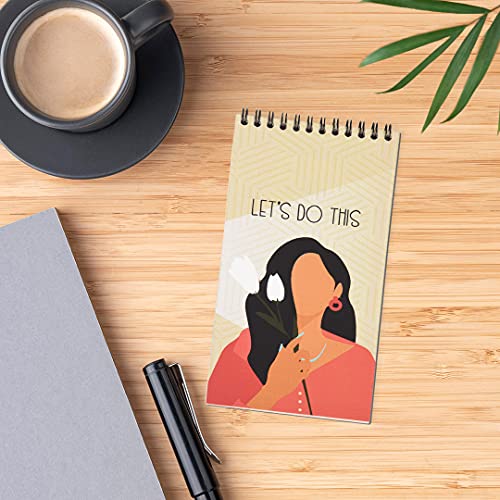 PAPBOO Lets Do This, to-Do List, Planner,Day Planner(Wiro, Matte Finished Cover, 80 Printed Sheets,Size - 8 * 4 inchs, 70 GSM) - Image 2