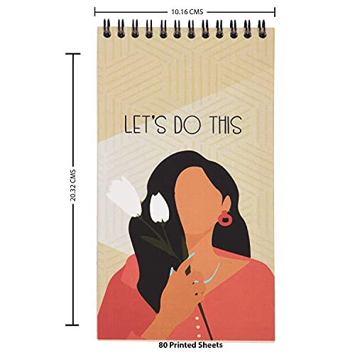 PAPBOO Lets Do This, to-Do List, Planner,Day Planner(Wiro, Matte Finished Cover, 80 Printed Sheets,Size - 8 * 4 inchs, 70 GSM) - Image 4