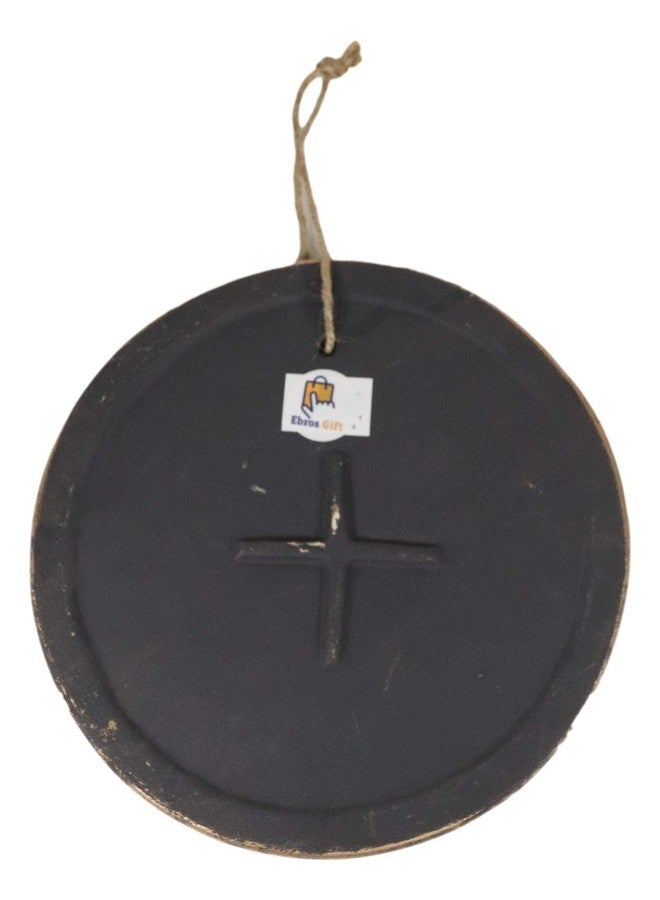 إيبروس جيفت ميدالية دائرية من الطين المحروق، تمثل إله الطبيعة إيبروس، إله الروح، سلتيك، الرجل الأخضر، لوحة جدارية، قطرها 8 بوصات، شجرة الحياة الوثنية، راعي الغابة، الإله ذو القرون سيرنونوس، تمثال أسطوري خيالي مزخرف - Image 4