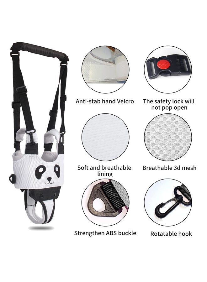 SHABILI Baby Walking Harness Learning to Walk, Polyester Underarm Panda Baby Assistant Strap 3‑Point Velcro Anti Lost Wrist Link, Handheld Walking Harness Child Leashes for Toddlers Infant Walking Assistant - Image 5