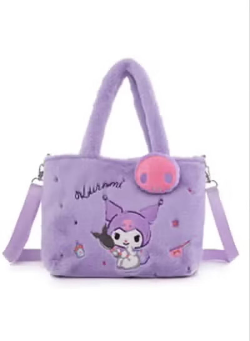 Kuromi Plush Handheld Crossbody Bag