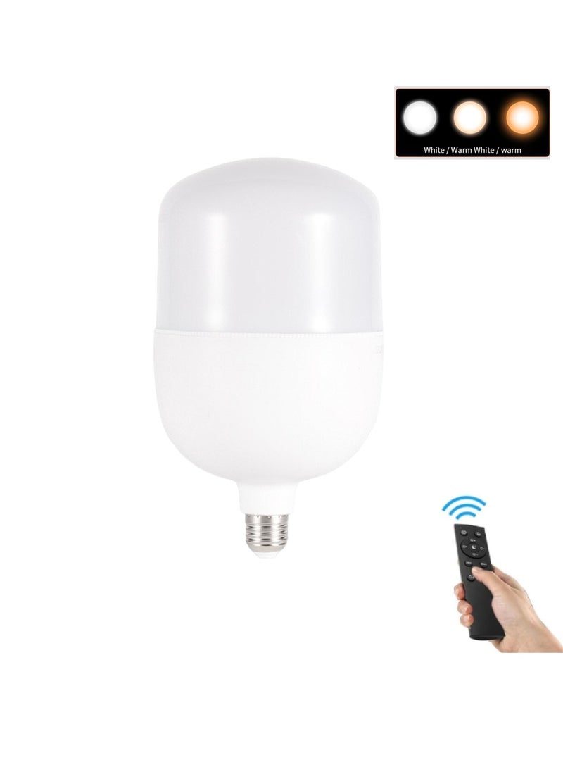 Glanfen - Photography Light Bulb, 280 Watts with Remote Control, 3000-5700K Colour Temperatures Dimmable, 3 Colors LED Bulbs Softbox Bulb in E27 Socket for Photography Photo/Video Studio Lighting/Softbox - Image 1