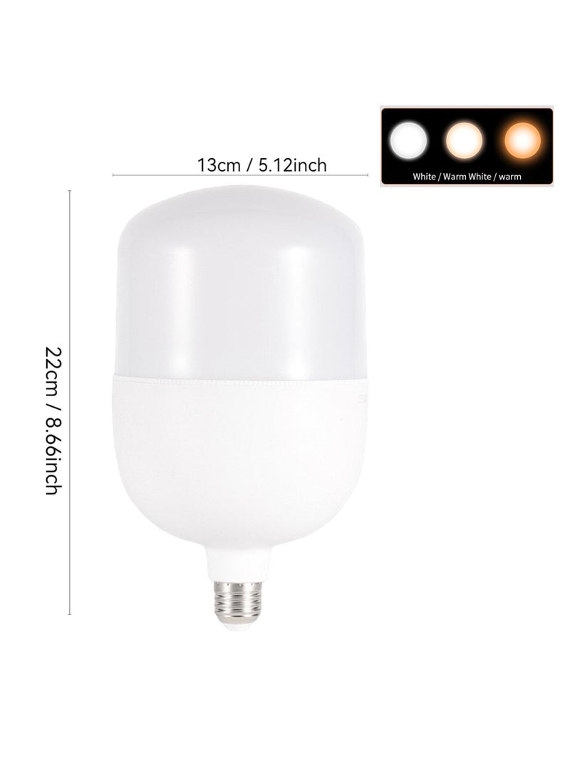 Glanfen - Photography Light Bulb, 280 Watts with Remote Control, 3000-5700K Colour Temperatures Dimmable, 3 Colors LED Bulbs Softbox Bulb in E27 Socket for Photography Photo/Video Studio Lighting/Softbox - Image 1
