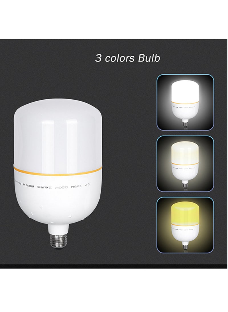 Glanfen - Photography Light Bulb, 280 Watts with Remote Control, 3000-5700K Colour Temperatures Dimmable, 3 Colors LED Bulbs Softbox Bulb in E27 Socket for Photography Photo/Video Studio Lighting/Softbox - Image 1