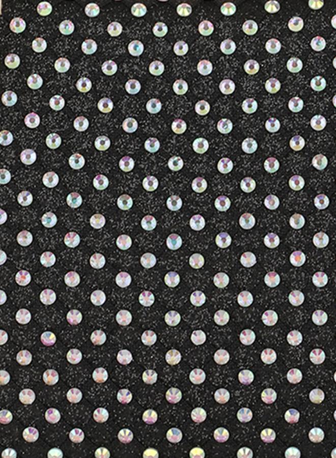 globus Black Embellished Clutch with Chain Strap - Image 2