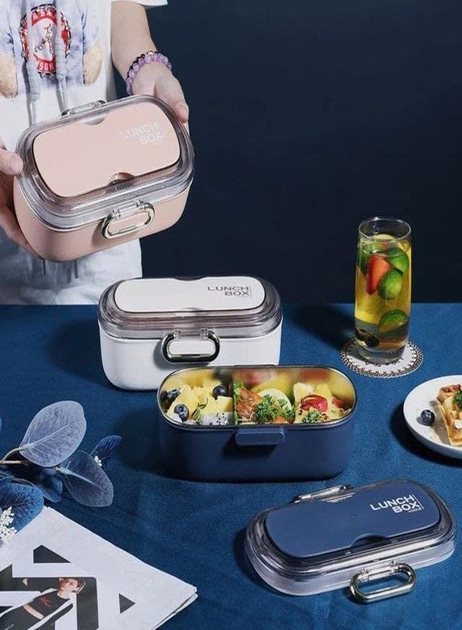 Bluebell® Lunch Box 8823 Lunch Box for Office and School use, Leak Proof Dual Compartment Stainless Steel Tiffin Lunch Box for Kids Adults, Leak-Proof Lunch BoxMaterials, Removable Steel. - Image 2
