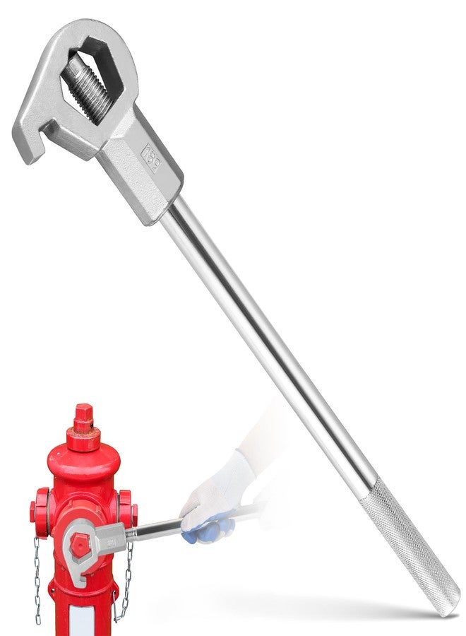NATGAI Fire Hydrant Wrench Tool, Adjustable Hydrant Spanner Fits 1-1/2" to 6" Nut Sizes, Works on Pentagonal and Square Hydrant Nuts, for Loosening Caps, Opening Valves, and Tightening Nuts & Fittings - Image 1