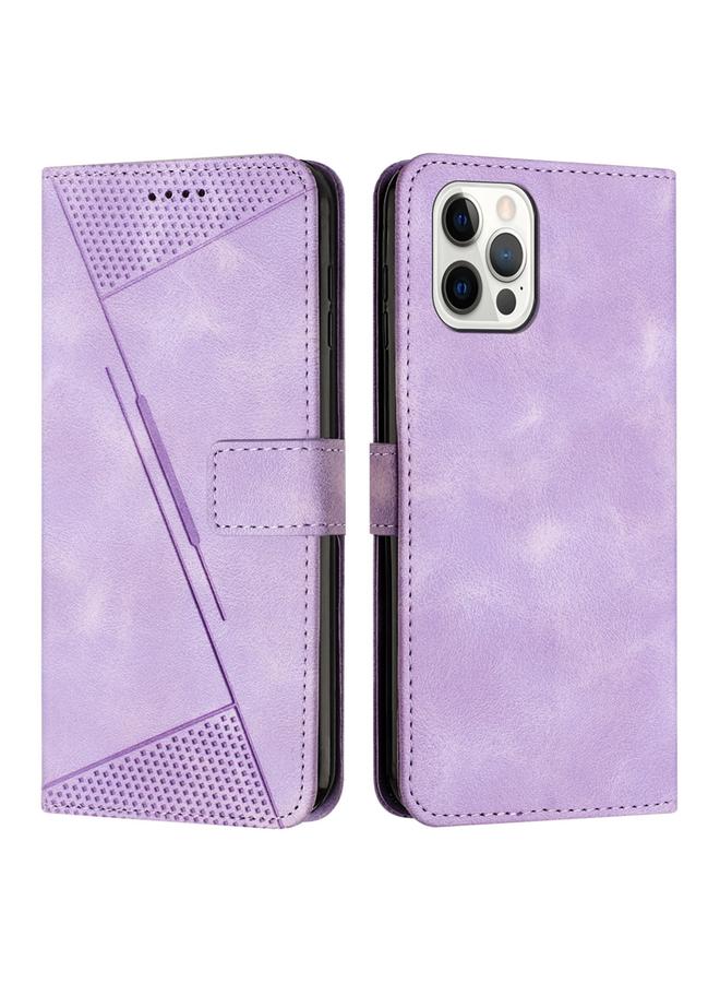 S-TOP Case For iPhone 12 / 12 Pro Dream Triangle Leather Phone Case with Lanyard - Image 1