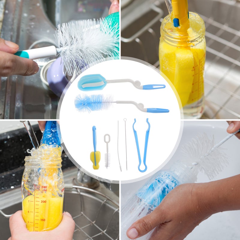 🍳 فرش تنظيف زجاجات الأطفال وشفاطات القنينات من النايلون - Image 2