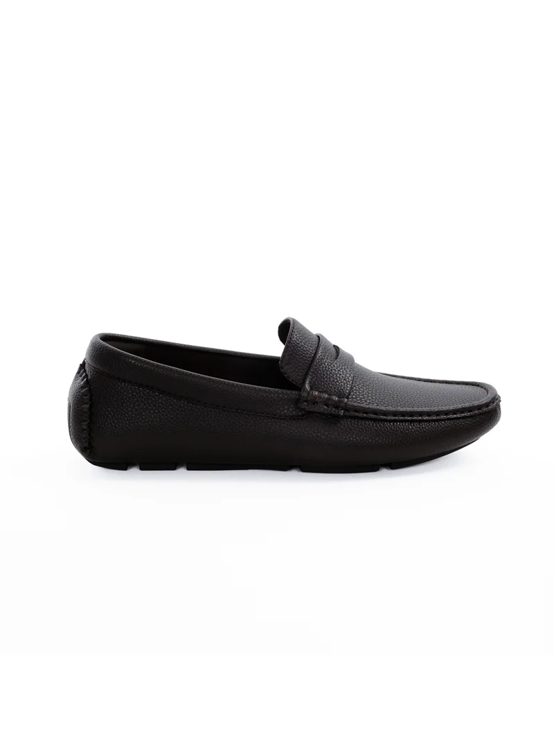 ميلانو Kian Mens Moccasins-Dk Brown