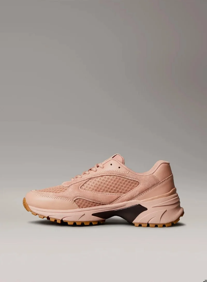Calvin Klein Jeans Tuscany/Bordeaux/Honey Leather and Breathable Mesh Trainers for Women | Best Price UAE