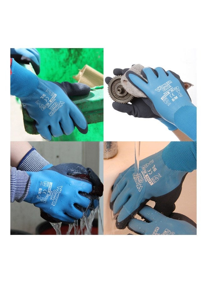 NIBEMINENT Coldproof Gardening Safety Gloves Blue/Grey  - Image 4