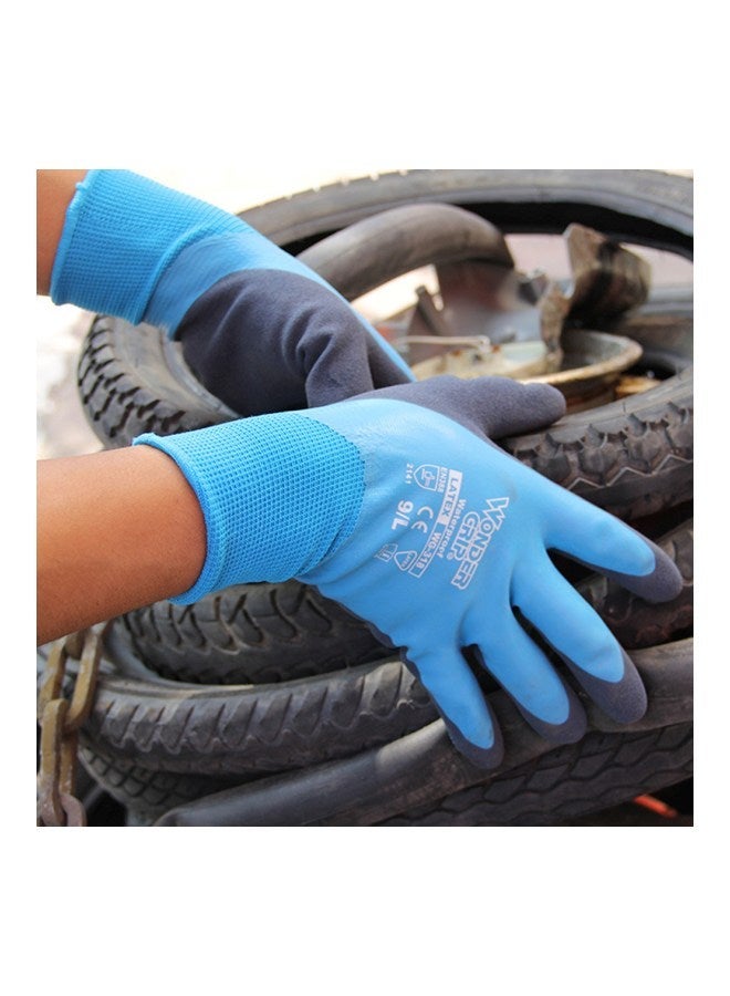 NIBEMINENT Coldproof Gardening Safety Gloves Blue/Grey  - Image 3