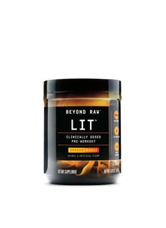 BEYOND RAW LIT | Clinically Dosed Pre-Workout Powder | Contains Caffeine, L-Citrulline, Beta-Alanine, and Nitric Oxide | Orange Mango | 30 Servings  - Image 1