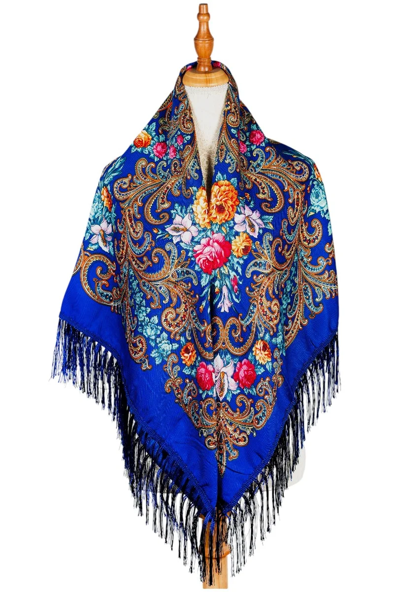 D'Daniela Darya Women's Eastern European Cotton Tassel Shawl