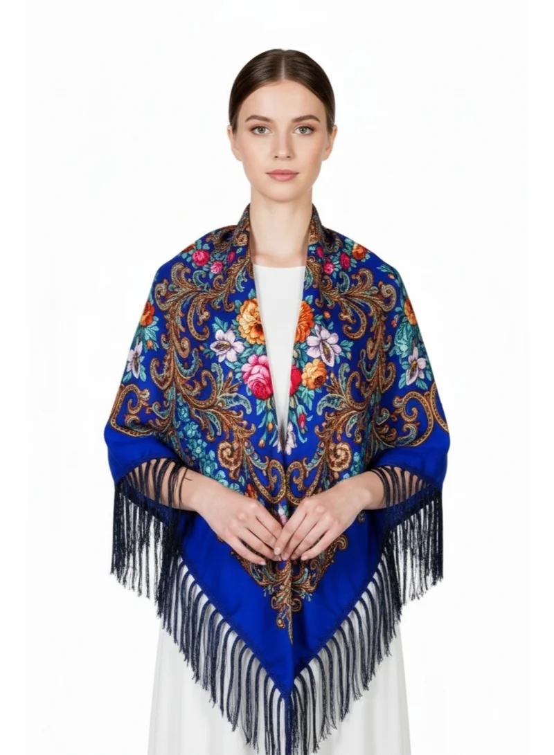 D'Daniela Darya Women's Eastern European Cotton Tassel Shawl