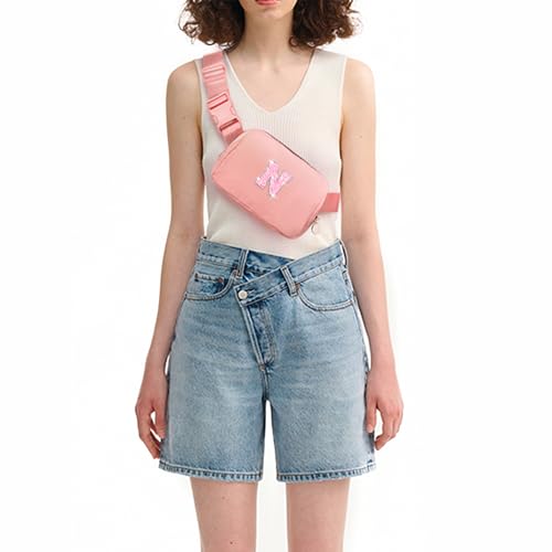Uygafly Graduation Gifts for Teens Kids Daughter Sister Her - Birthday Gifts for 3 4 5 6 7 8 9 10 11 12 13 Year Old Girls,Fanny Pack Crossbody Bag Belt Bag Cute Trendy Stuff | Peach,Initial N - Image 2