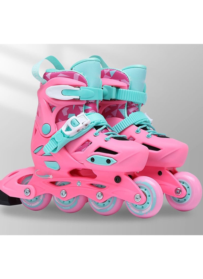 GT-Wheel - Adjustable Skating Shoes with Four PU Wheels Professional Design Skates can Convert into 3 Mode Wheel Inline Double Roller and Three Point Wheel M(33-36) - Image 1