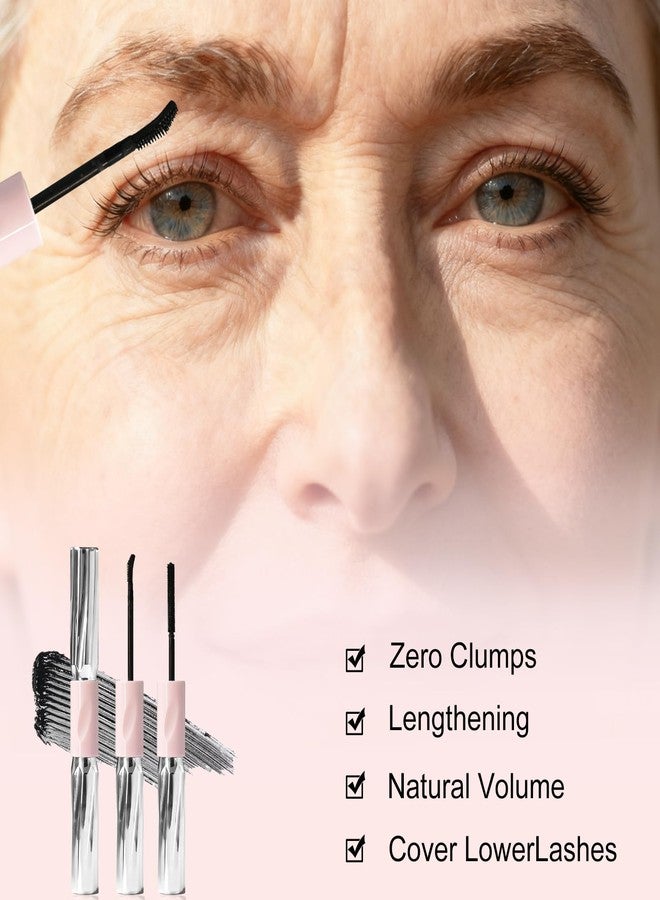 Okerker Black Mascara Dual Brush for Fine Short Lashes & Mature Women, Natural Look - Image 2