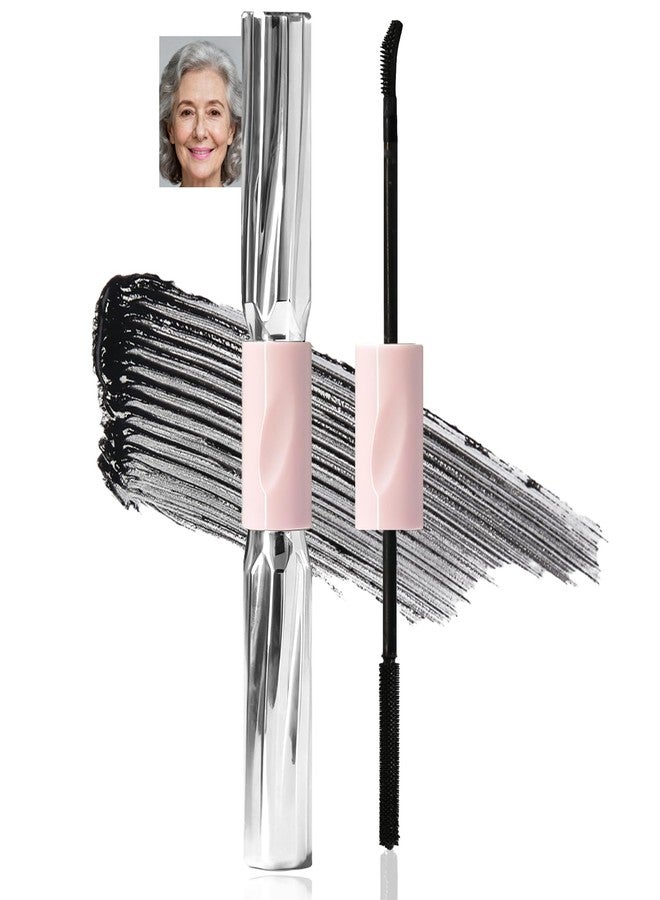 Okerker Black Mascara Dual Brush for Fine Short Lashes & Mature Women, Natural Look - Image 1