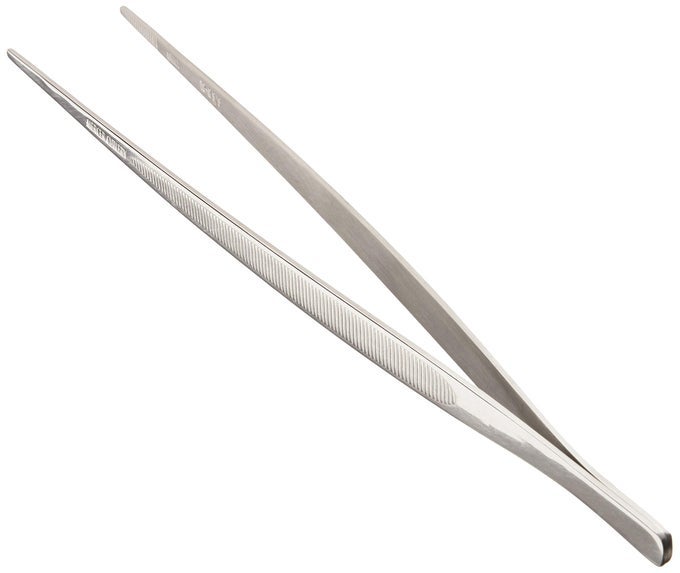 188 STAINLESS STEEL CHEF PLATING TONGS STRAIGHT TIP 938 INCH