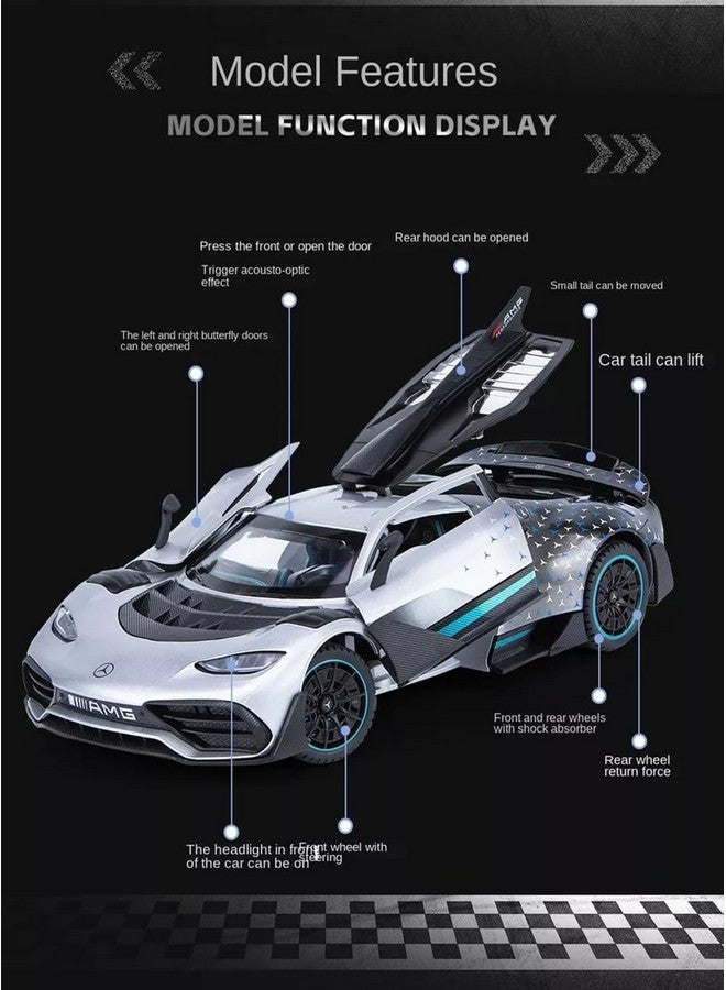 Magicwand 1:24 Scale Die-Cast Metal Merrc AMG-ONE【Large】 with 4 Openable Doors,Lights & Music【Pack of 1】【Colors As Per Stock】 - Image 2