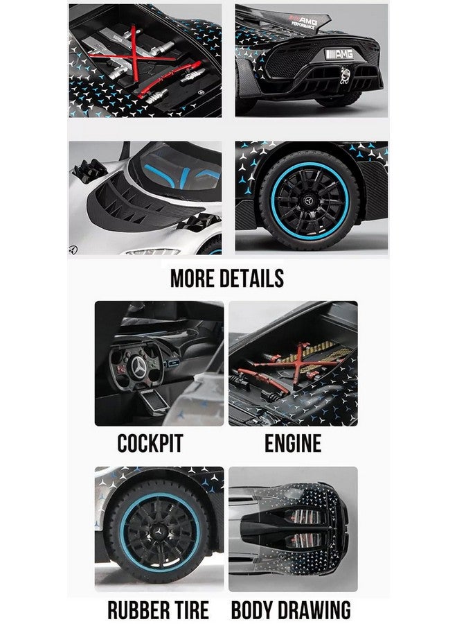 Magicwand 1:24 Scale Die-Cast Metal Merrc AMG-ONE【Large】 with 4 Openable Doors,Lights & Music【Pack of 1】【Colors As Per Stock】 - Image 4