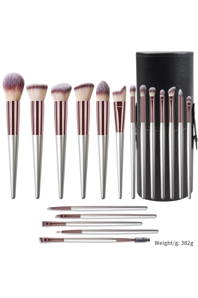 Yalora Makeup Brush Set 18 Pcs Premium Synthetic Foundation Powder Concealers Eye shadows Blush Makeup Brushes with black case - Image 2