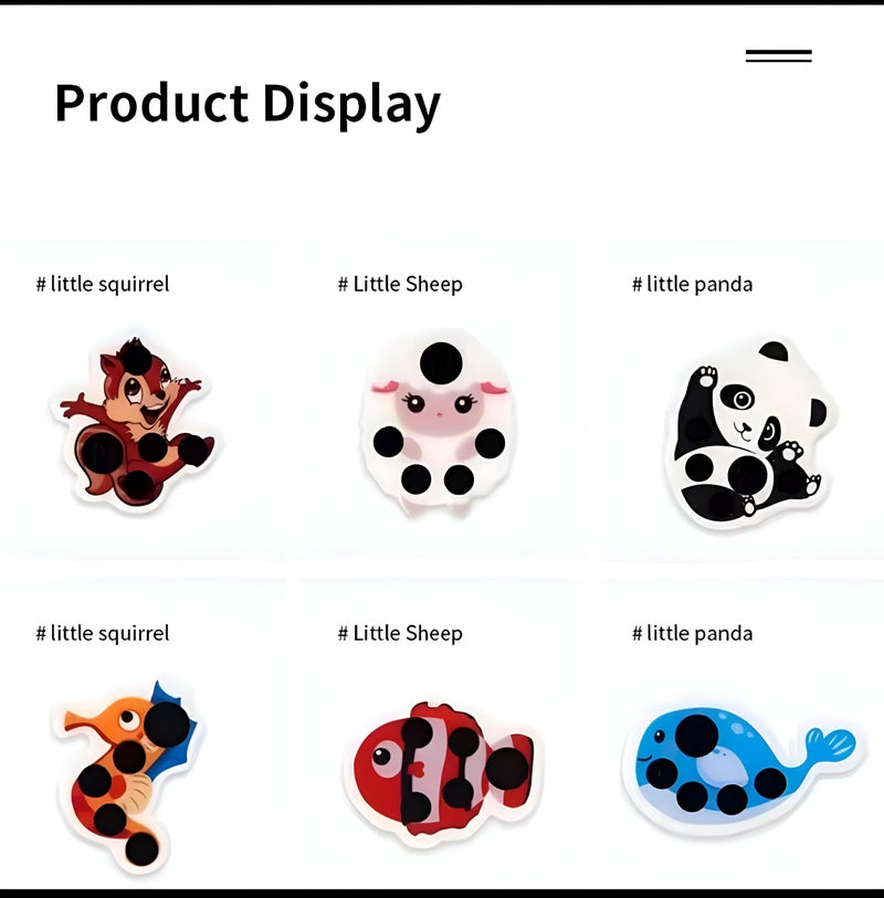 Baby Temperature Monitor Stickers - Cute panda design reusable fever patches for forehead, chemical-free, 5-pack for safe infant health tracking without batteries. - Image 4