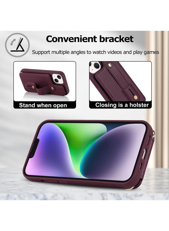 S-TOP Case For iPhone 11 Pro Wristband Vertical Flip Wallet Back Cover Phone Case - Image 5