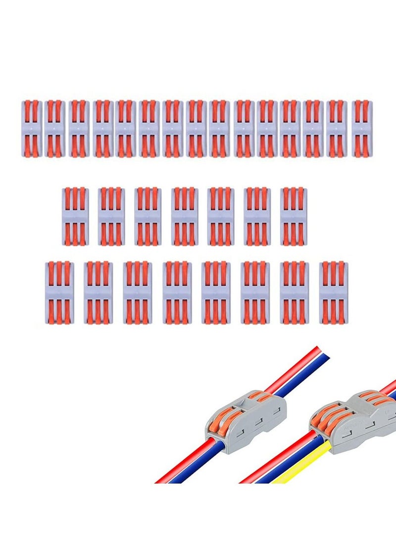 30-Piece Splicing Wire Connectors Assortment Pack with  2 and 3 Circuit Inline Splices, 28-12 AWG  - Image 1