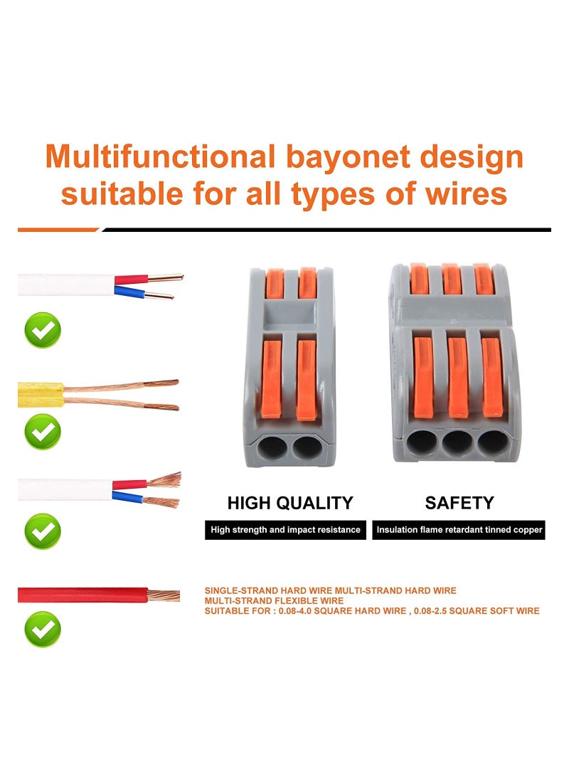 30-Piece Splicing Wire Connectors Assortment Pack with  2 and 3 Circuit Inline Splices, 28-12 AWG  - Image 3