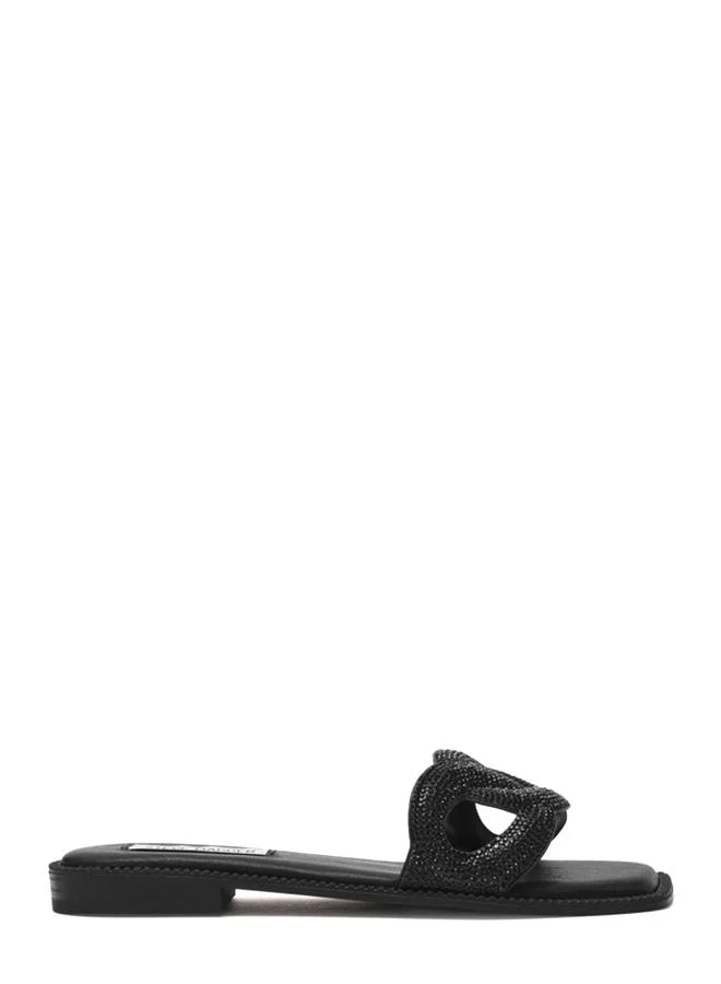 Stash-R Black Women's Flat-Evening Sandals