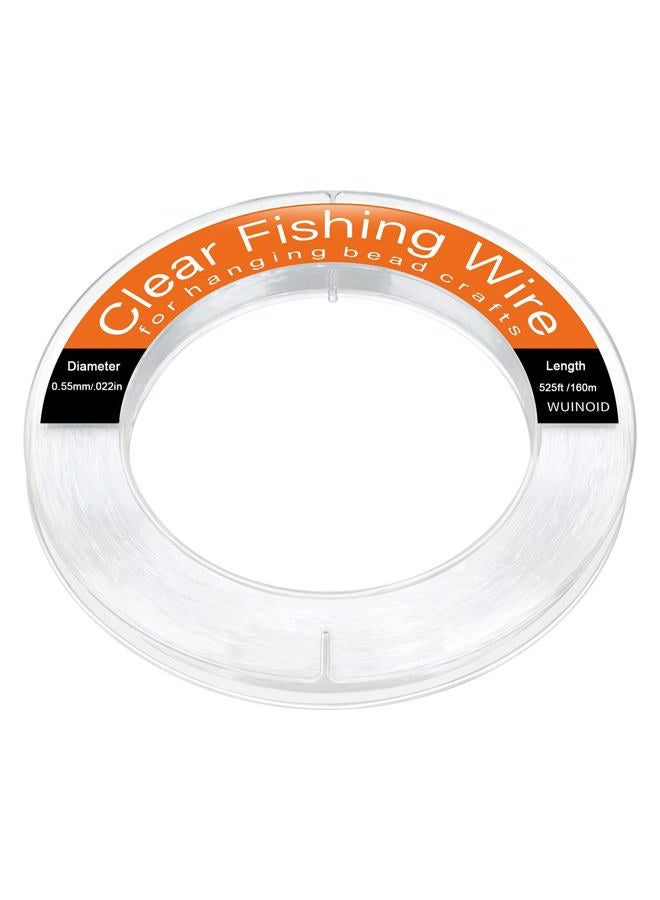 WUINOID Clear Fishing Line Wire 525 ft, Invisible Fishing Wire Nylon String for Hanging Balloons Crafts Picture Decorations, Clear String for Bracelets Necklaces, Jewelry Making Beading Threads Cords WUINDID - Image 1