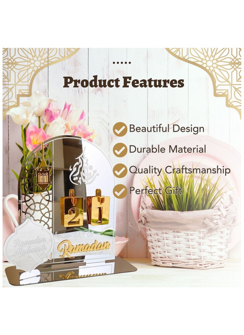 Home Smart Home Smart Ramadan Countdown 30 Days Calendar Beautiful Modern Design for Home Decorations Ideal for Ramadan Calendar Ramadan Gift  - Image 3